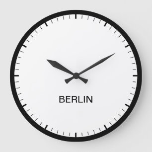 Redondo Grande Berlín Alemania Tiempo Zona Periódica Estilo Reloj