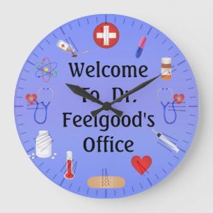 Redondo Grande Bienvenido Al Reloj De Personalizable De Office De