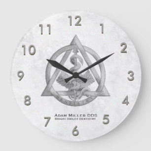 Redondo Grande Blanco de encargo del reloj del dentista