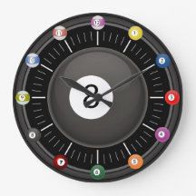 Bloque (Billiards) Reloj de 8 bolas