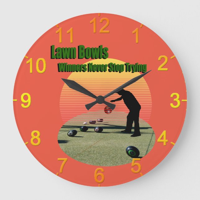 Redondo Grande Bolos de césped Diseño de los ganadores, reloj de  (Anverso)