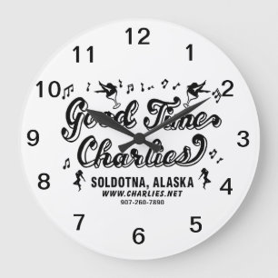 Redondo Grande Buen reloj de Charlies del tiempo