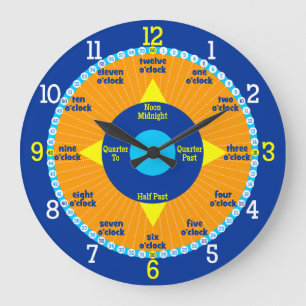 Redondo Grande Cada segundo cuenta - el naranja y el reloj de