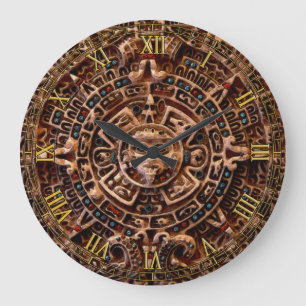 Redondo Grande Calendario solar maya azteca reloj de historia de 