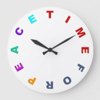 Cara de reloj - HORA PARA LA PAZ coloreada