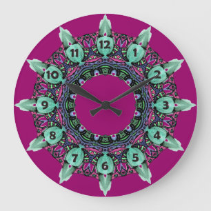 Redondo Grande cara de reloj kaleidoscopio fractal ART I