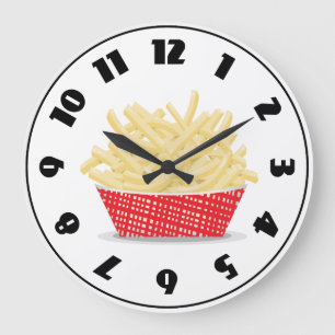 Redondo Grande Cesta de reloj de las patatas fritas