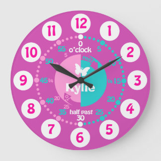 Redondo Grande Chicas aprenden a decir hora el reloj de nombres d