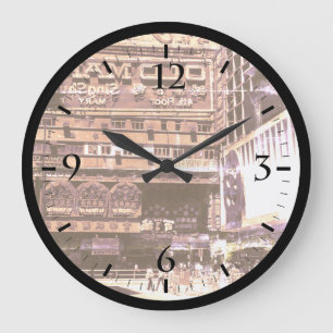 Redondo Grande China Antigua Reloj de calle de Hong Kong Ciudad