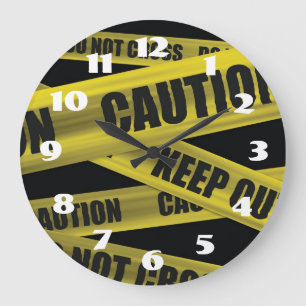 Redondo Grande Cinta de la precaución - reloj