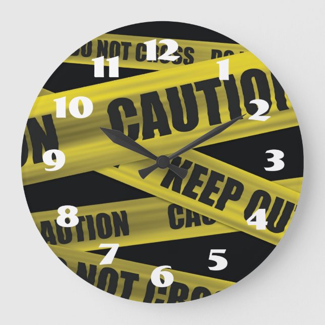 Redondo Grande Cinta de precaución - Reloj (Anverso)