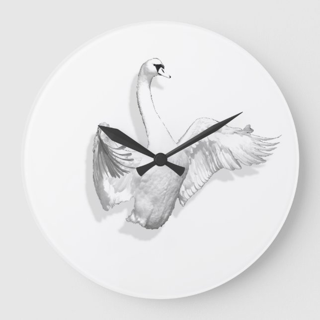 Redondo Grande Cisne blanco - reloj (Anverso)