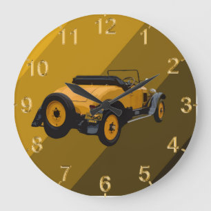 Redondo Grande Coche convertible de venado amarillo, reloj de par