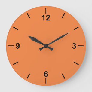 Redondo Grande Color de tendencia Fresco Tangerina Gran Reloj de