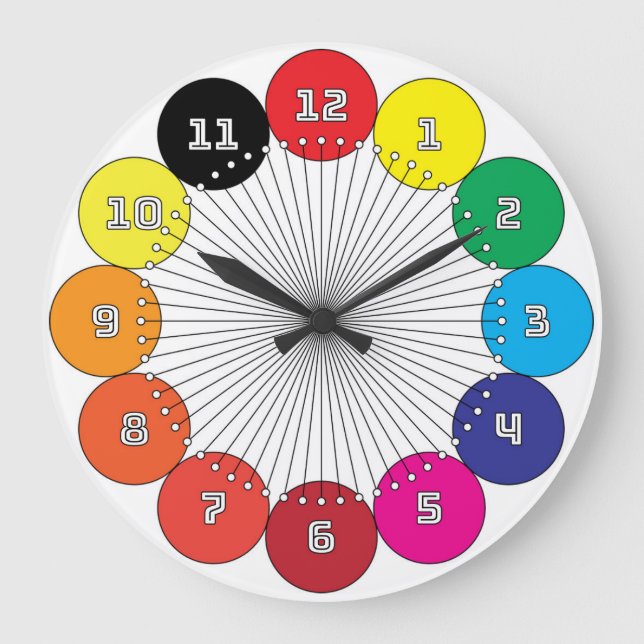 Redondo Grande colorido reloj de niños (Anverso)