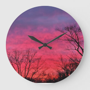 Redondo Grande Colorido reloj del cielo