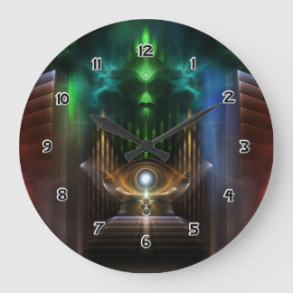 Redondo Grande Contemplando el reloj de arte fractal de Oz