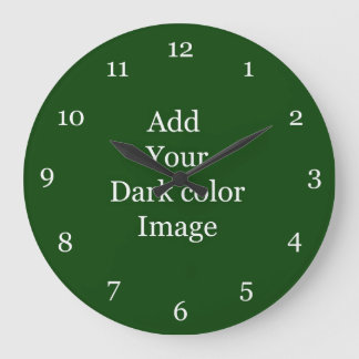 Redondo Grande Crea tu propio reloj de imagen. Agrega tu propia f