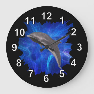 Redondo Grande Delfín que salta el reloj