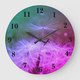 Redondo Grande Diga el tiempo con un reloj de Dandilion con