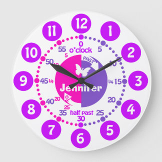 Redondo Grande Díganle a los chicas de tiempo un reloj de aprendi