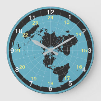 Redondo Grande Diseño de reloj de tierra plano