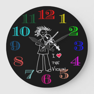 Redondo Grande Diseño del reloj del violín