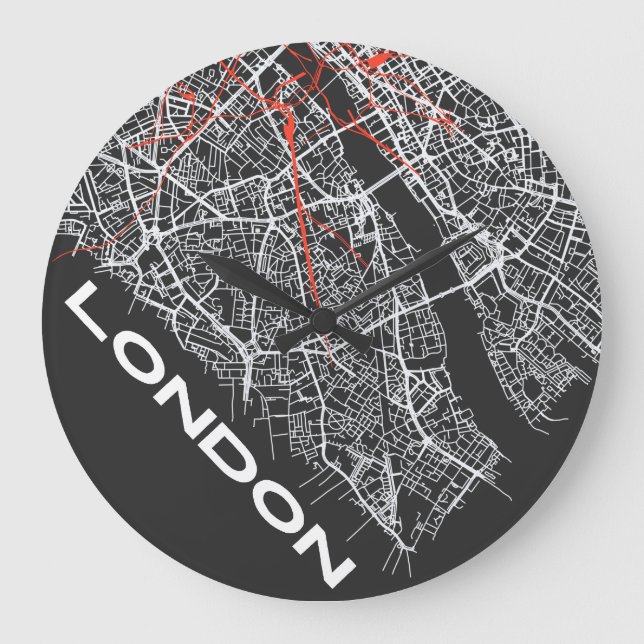 Redondo Grande Diseños de reloj de Londres (Anverso)