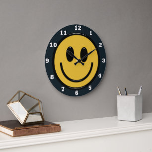 Redondo Grande Divertido reloj hippie