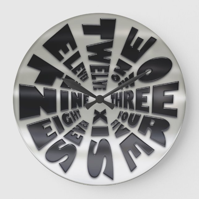 Redondo Grande Ejecutivo de reloj de tiempo de Word (Anverso)