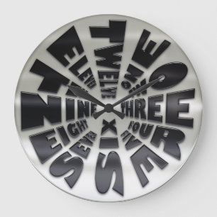 Redondo Grande Ejecutivo del reloj de tiempo de palabra