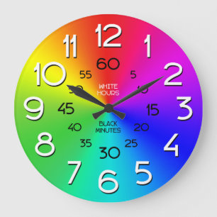 Redondo Grande El arco iris aprende decir el reloj de la sala de