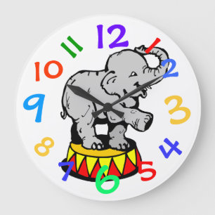 Redondo Grande El arte del elefante del circo embroma el reloj de