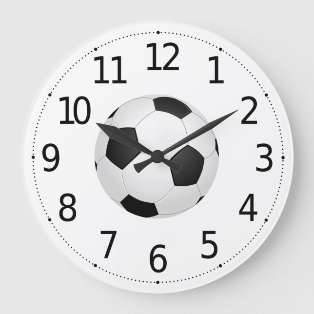Redondo Grande El balón de fútbol simple se divierte el reloj de (Anverso)