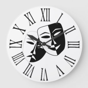 REDONDO GRANDE EL DRAMA ENMASCARA EL RELOJ DE LOS NÚMEROS ROMANO