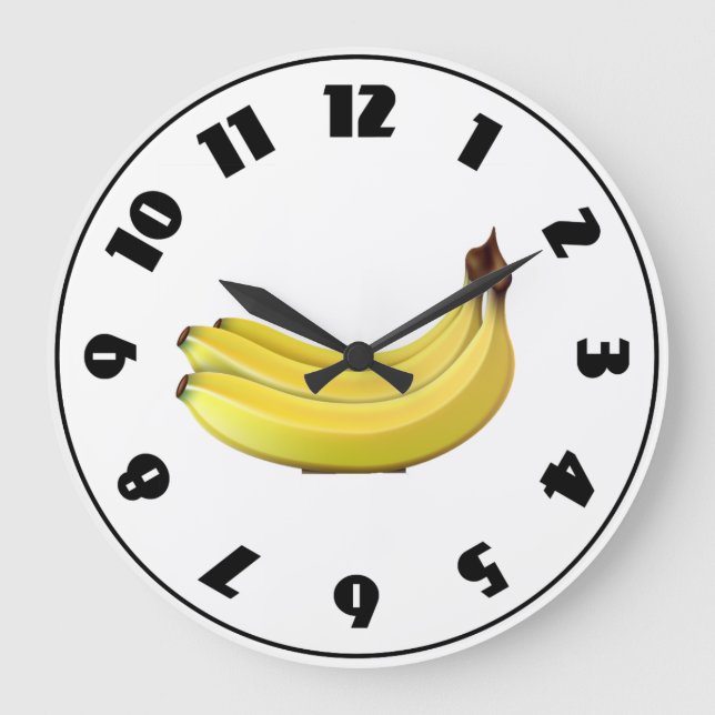 Redondo Grande El Reloj De Bananas (Anverso)