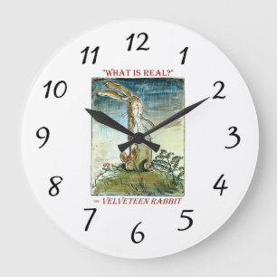 Redondo Grande El Reloj de Conejo Velveteen