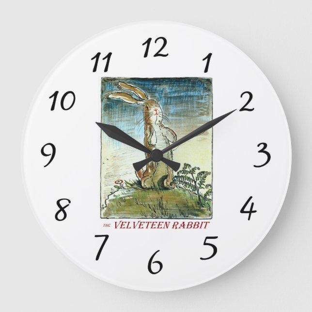Redondo Grande El reloj del conejo de terciopelo (Anverso)
