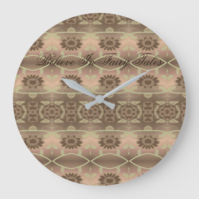 Redondo Grande El Reloj Inspirador Cree En Las Hadas (Anverso)