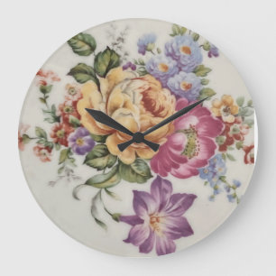 Redondo Grande Elegancia: Reloj inspirado en la porcelana