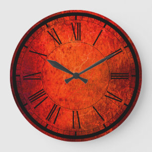Redondo Grande Elegante reloj de terciopelo rojo reloj reloj de p