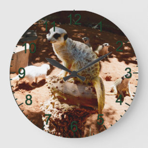 Redondo Grande Eliza Reina De Los Meerkats, Reloj De Muro