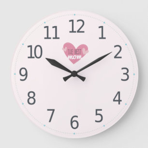 Redondo Grande Encantador el mejor día de la madre   Reloj de par