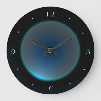 Redondo Grande Ennegrézcase con el reloj iluminado del >Wall del