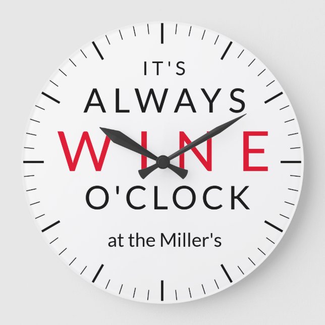 Redondo Grande Es el reloj de la barra de Wine o'clock (Anverso)