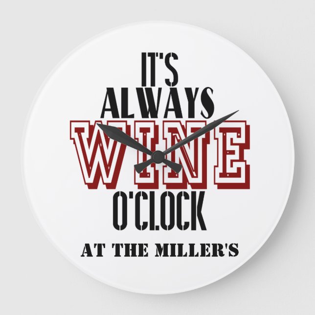 Redondo Grande Es el reloj de la barra de Wine o'clock (Anverso)