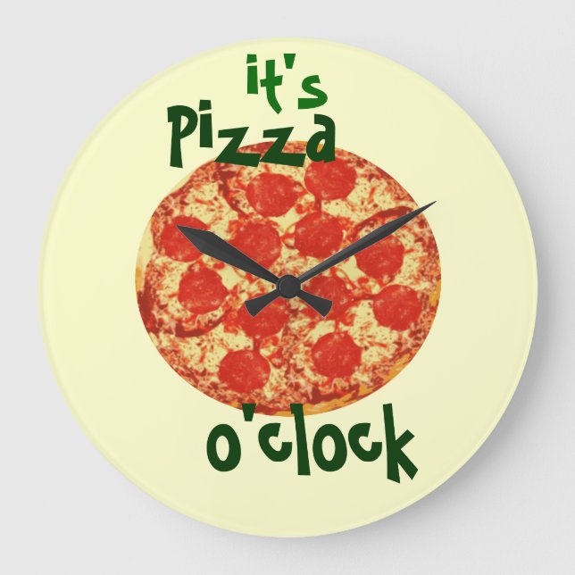 Redondo Grande Es el reloj de la pizza (Anverso)