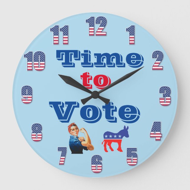 Redondo Grande Es hora de votar al reloj del muro (Anverso)