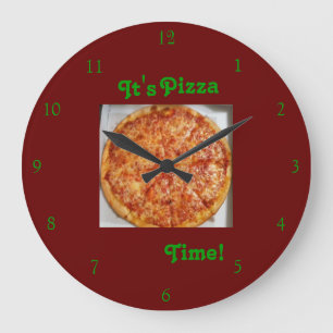 Redondo Grande ¡Es tiempo de la pizza! Reloj