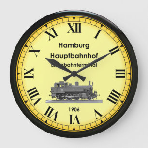 Redondo Grande Estación Hbf de Hamburgo ~ Alemania ~ 1906 ~ Reloj